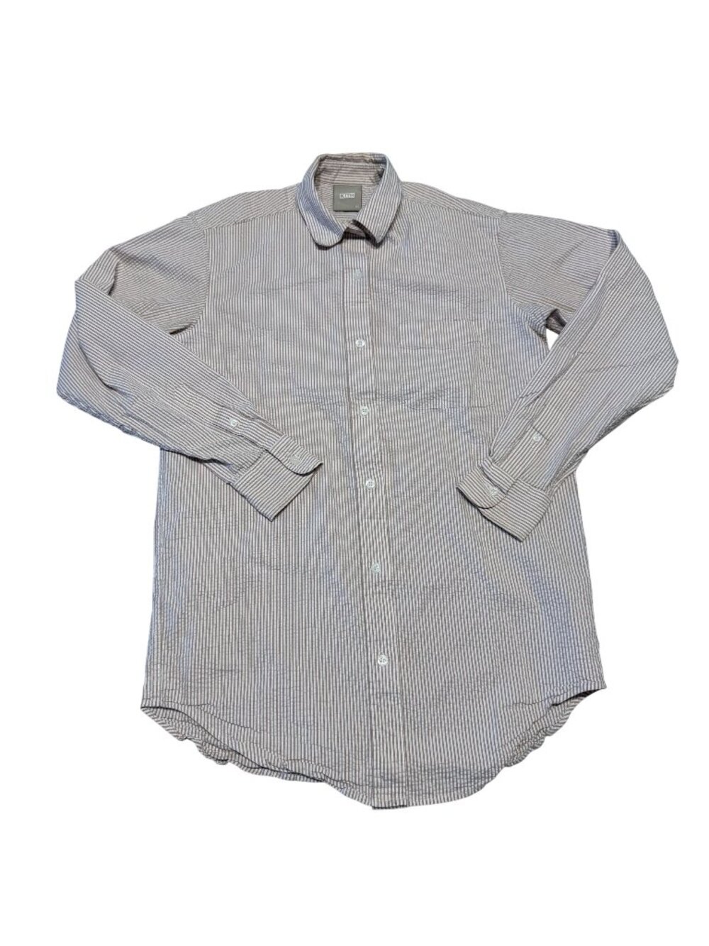 Kith Pink White Striped Seersucker Button Up Shirt Women's Size X-Small XS